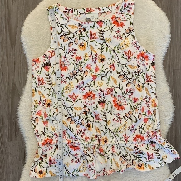 J. Jill Floral Embroidered Sleeveless Blouse Size Small Petite - Picture 15 of 16